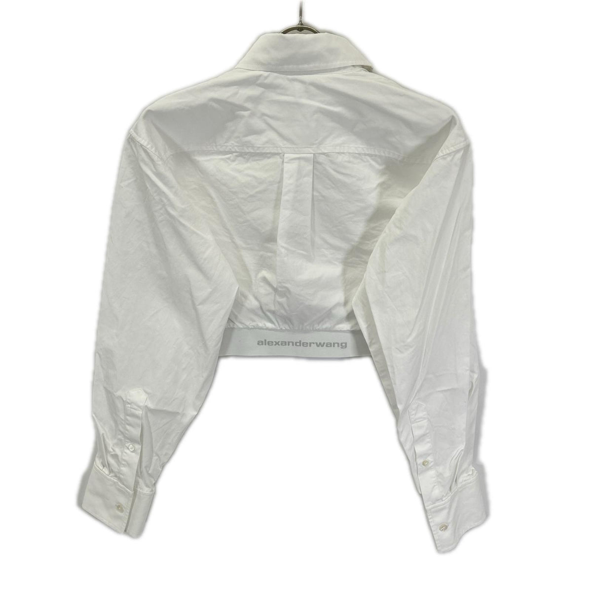 ALEXANDER WANG アレキサンダーワン 1WC1251976 ロゴエラスティック クロップドシャツ トップス