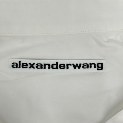 ALEXANDER WANG アレキサンダーワン 1WC1251976 ロゴエラスティック クロップドシャツ トップス