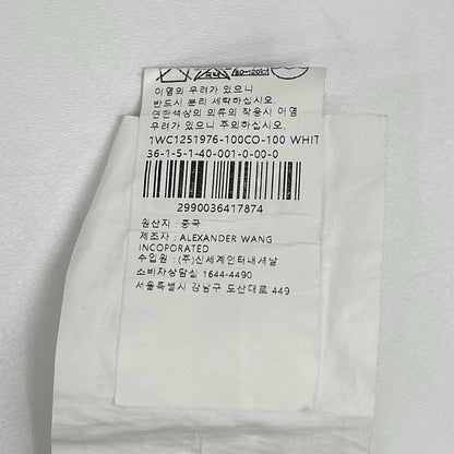 ALEXANDER WANG アレキサンダーワン 1WC1251976 ロゴエラスティック クロップドシャツ トップス