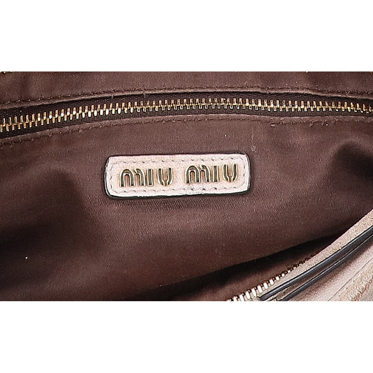 MIUMIU ミュウミュウ ヴィンテージ加工レザー スナップフック ショルダーバッグ