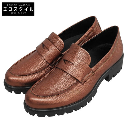 ECCO エコー 美品 Modtray レザーローファー シューズ レディース ブラウン 23.5cm 490013 シューズ