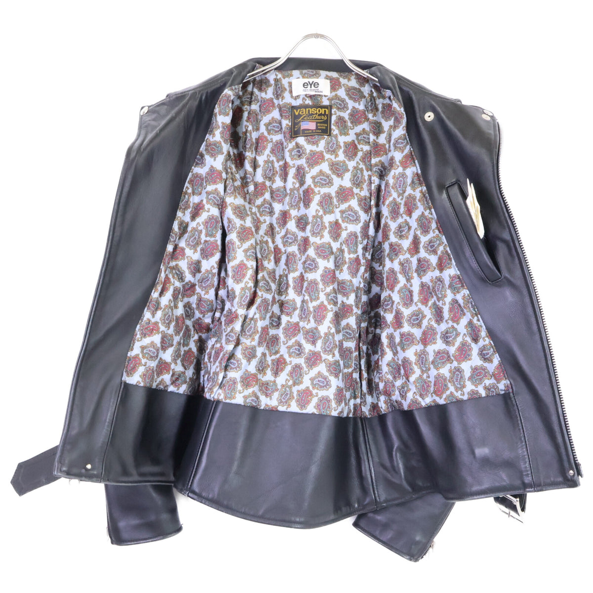 COMMEdesGARCONS JUNYA WATANABE コムデギャルソンジュンヤワタナベ VANSONバンソン別注 WF-J901 カウハイド ダブルライダースジャケット ジャケット
