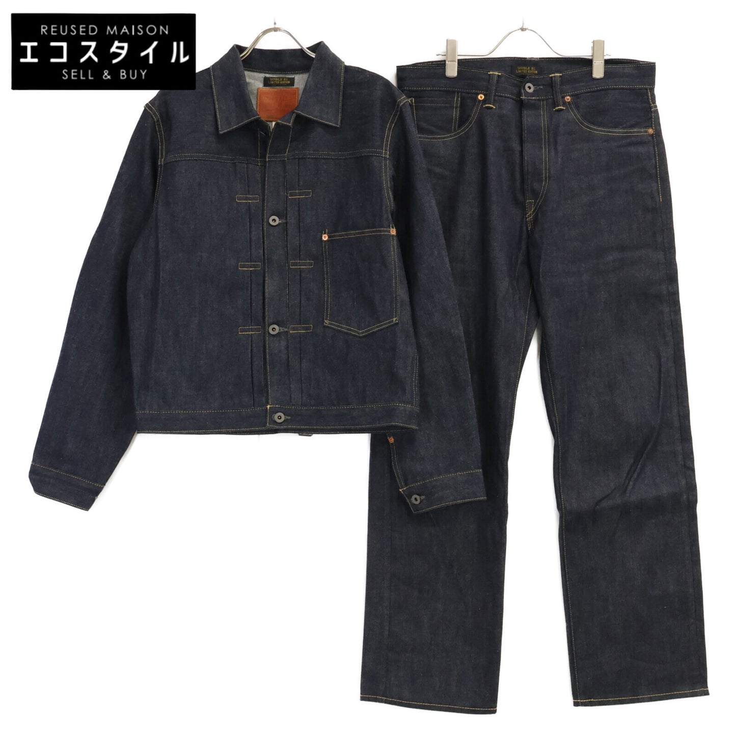 RRL ダブルアールエル 【美品/国内正規/26SS】782P11644001/11645001 JAPAN WOVEN 1944 大戦モデル TYPE 1 JACKET/DENIM PANTS セットアップ スーツ セットアップ