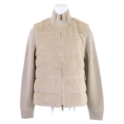 MONCLER モンクレール 【新品同様/25年製】L10939B00033 パデッド テディ＆ウール ジップアップ カーディガン/ダウン ジャケット