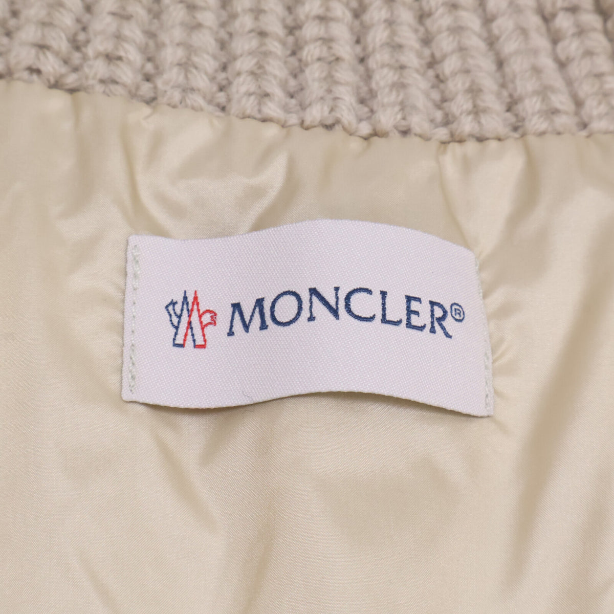 MONCLER モンクレール 【新品同様/25年製】L10939B00033 パデッド テディ＆ウール ジップアップ カーディガン/ダウン ジャケット