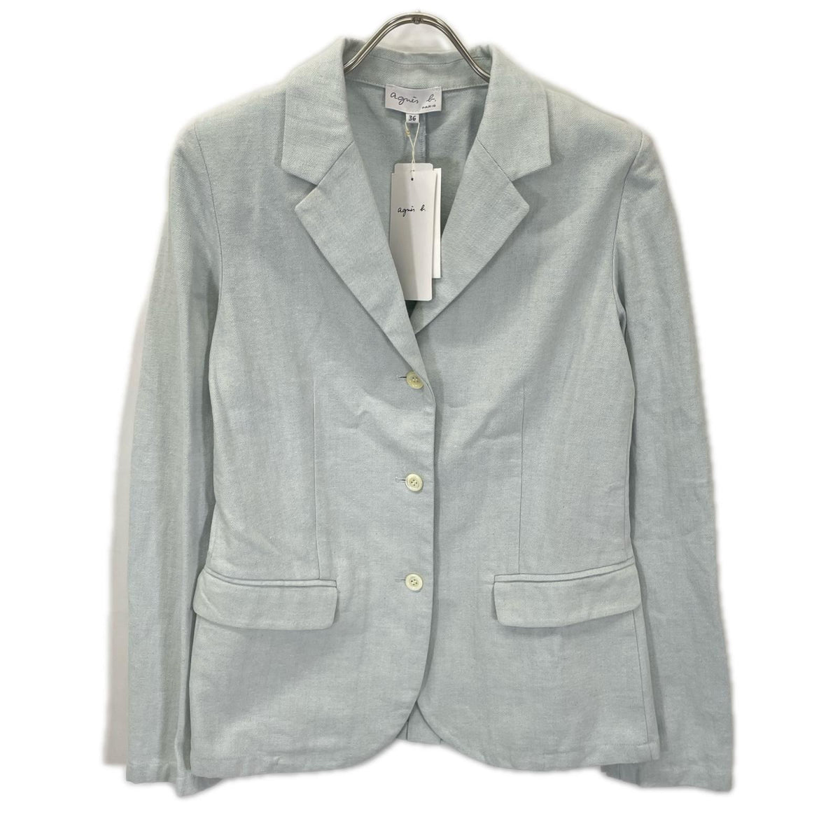 agnes b アニエスベー XH47 UT21 9511 UT21 リネン混 VESTE ジャケット セットアップ スーツ セットアップ