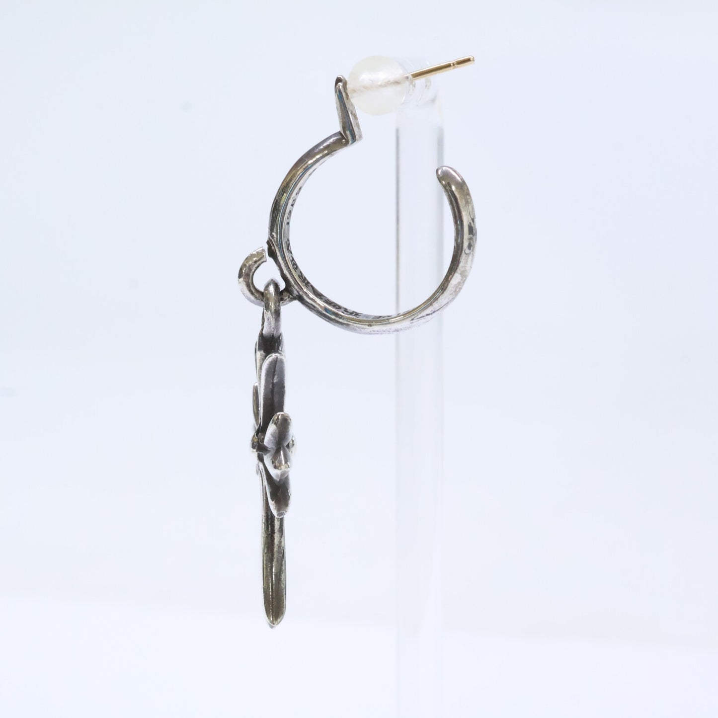 Chrome hearts クロムハーツ SV925 x 14K タイニーCHクロス フープ ピアス