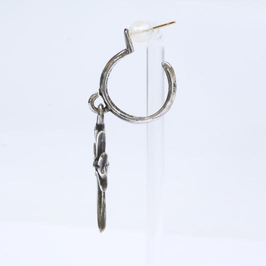 Chrome hearts クロムハーツ SV925 x 14K タイニーCHクロス フープ ピアス