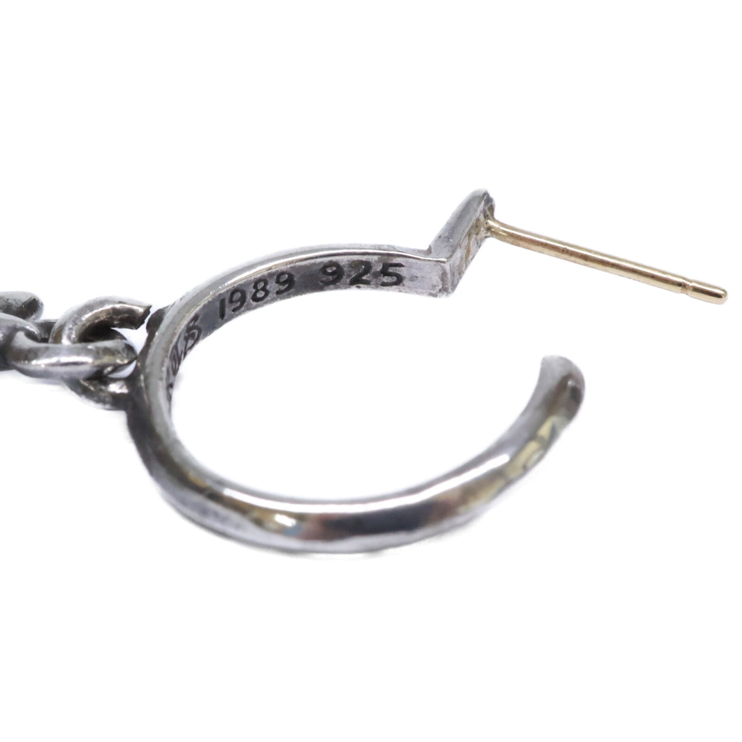 Chrome hearts クロムハーツ SV925 x 14K タイニーCHクロス フープ ピアス