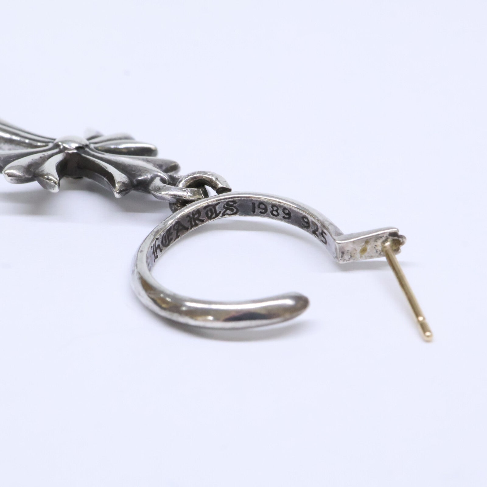 Chrome hearts クロムハーツ SV925 x 14K タイニーCHクロス フープ ピアス