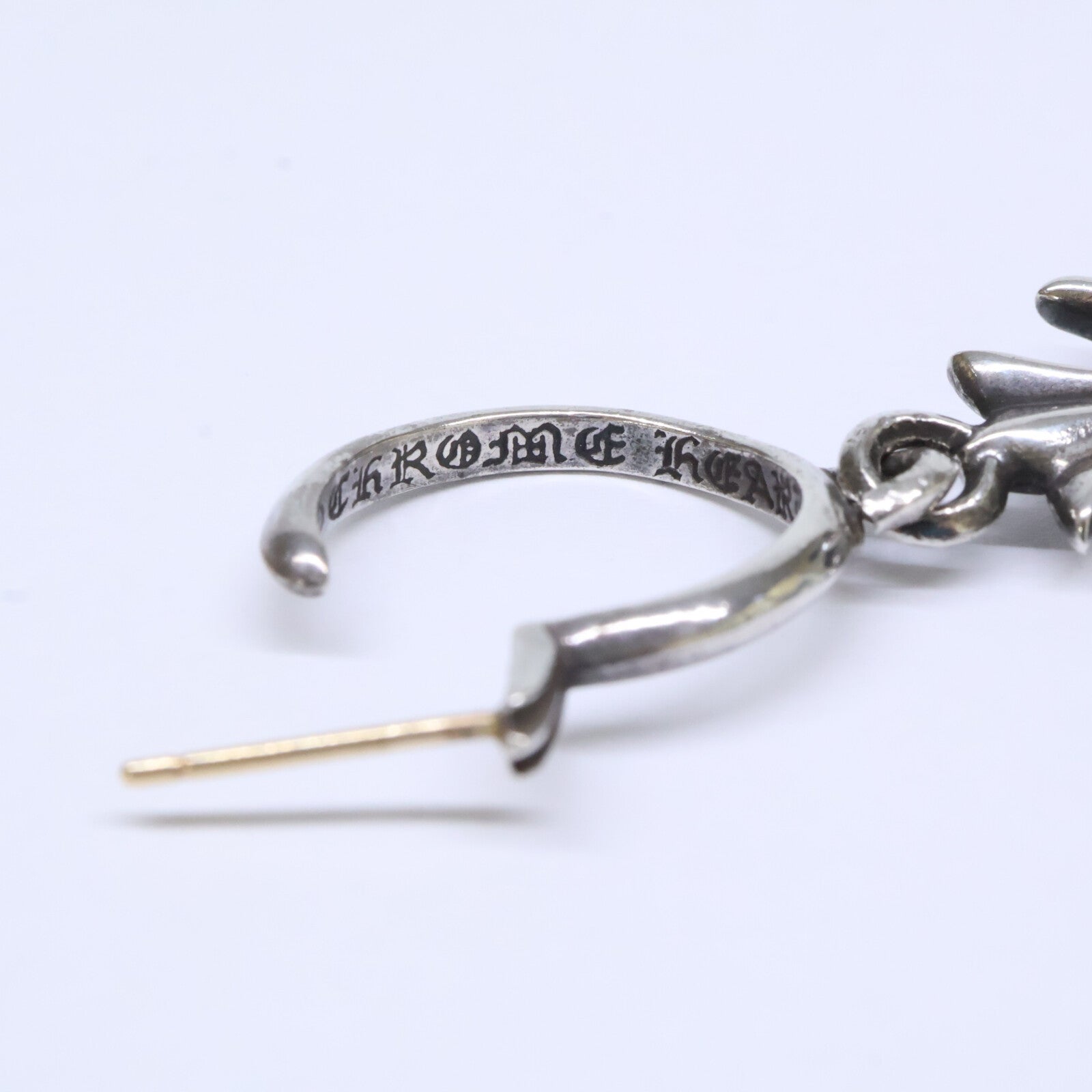 Chrome hearts クロムハーツ SV925 x 14K タイニーCHクロス フープ ピアス