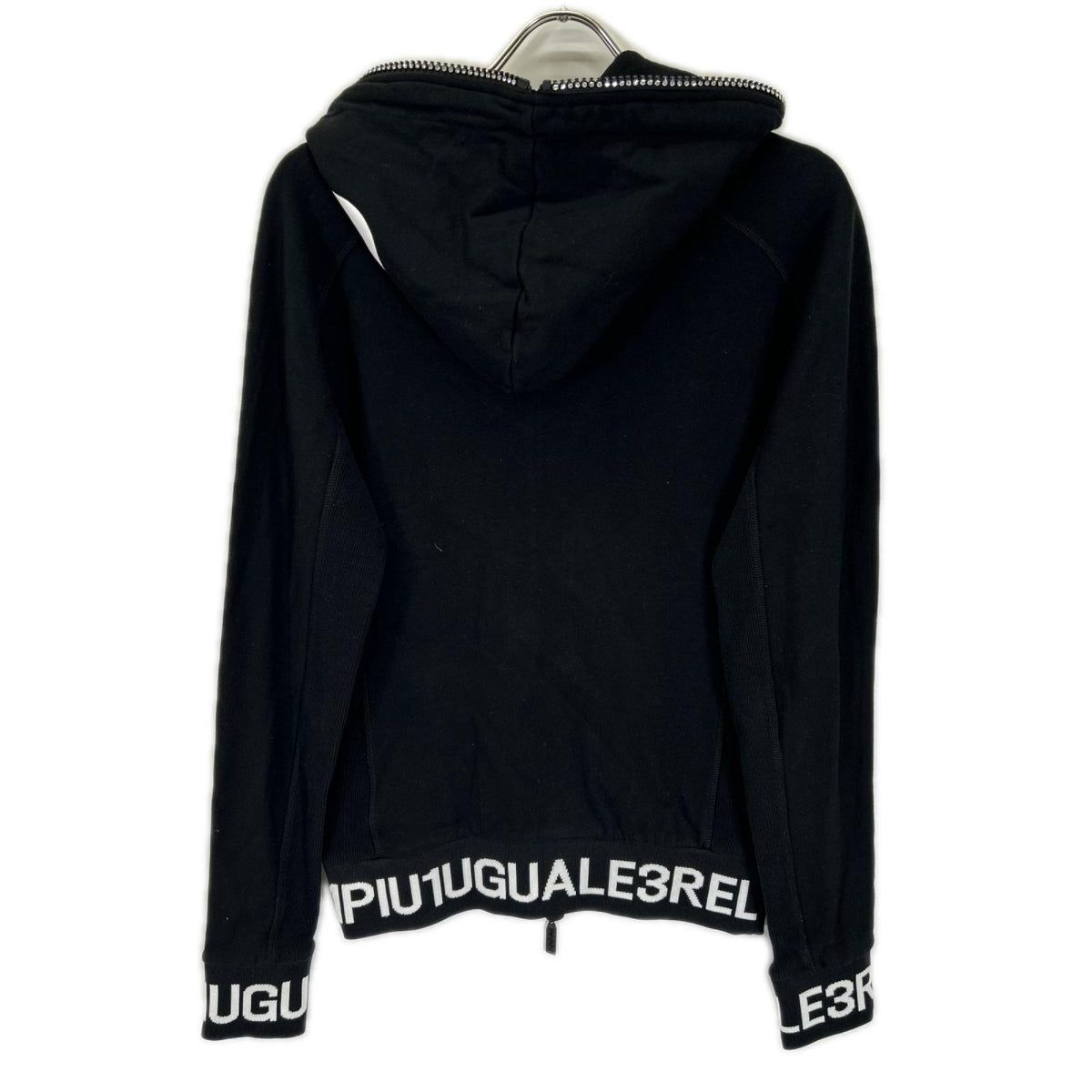 1piu1uguale3 ウノピゥウノウグァーレトレ 【リラックス】 ブラック ストーン ジップアップパーカー スーツ セットアップ