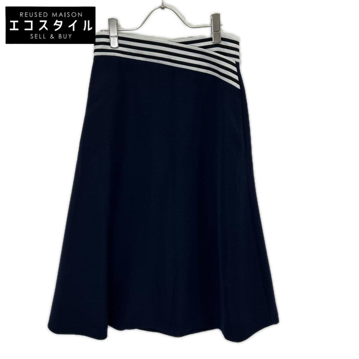 BORDERS at BALCONY ボーダーズアットバルコニー ネイビー BD1111-3H-25 TWILL SKIRT スカート
