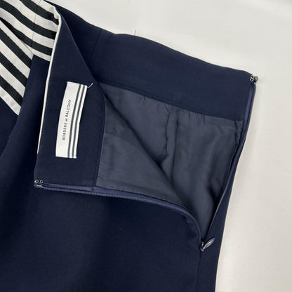 BORDERS at BALCONY ボーダーズアットバルコニー ネイビー BD1111-3H-25 TWILL SKIRT スカート