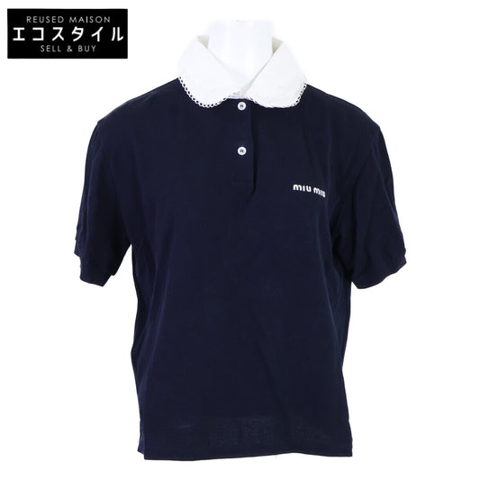 MIUMIU ミュウミュウ 【美品/国内正規26SS】MJNA43 Piquet Polo Shirt ピケ ポロシャツ トップス