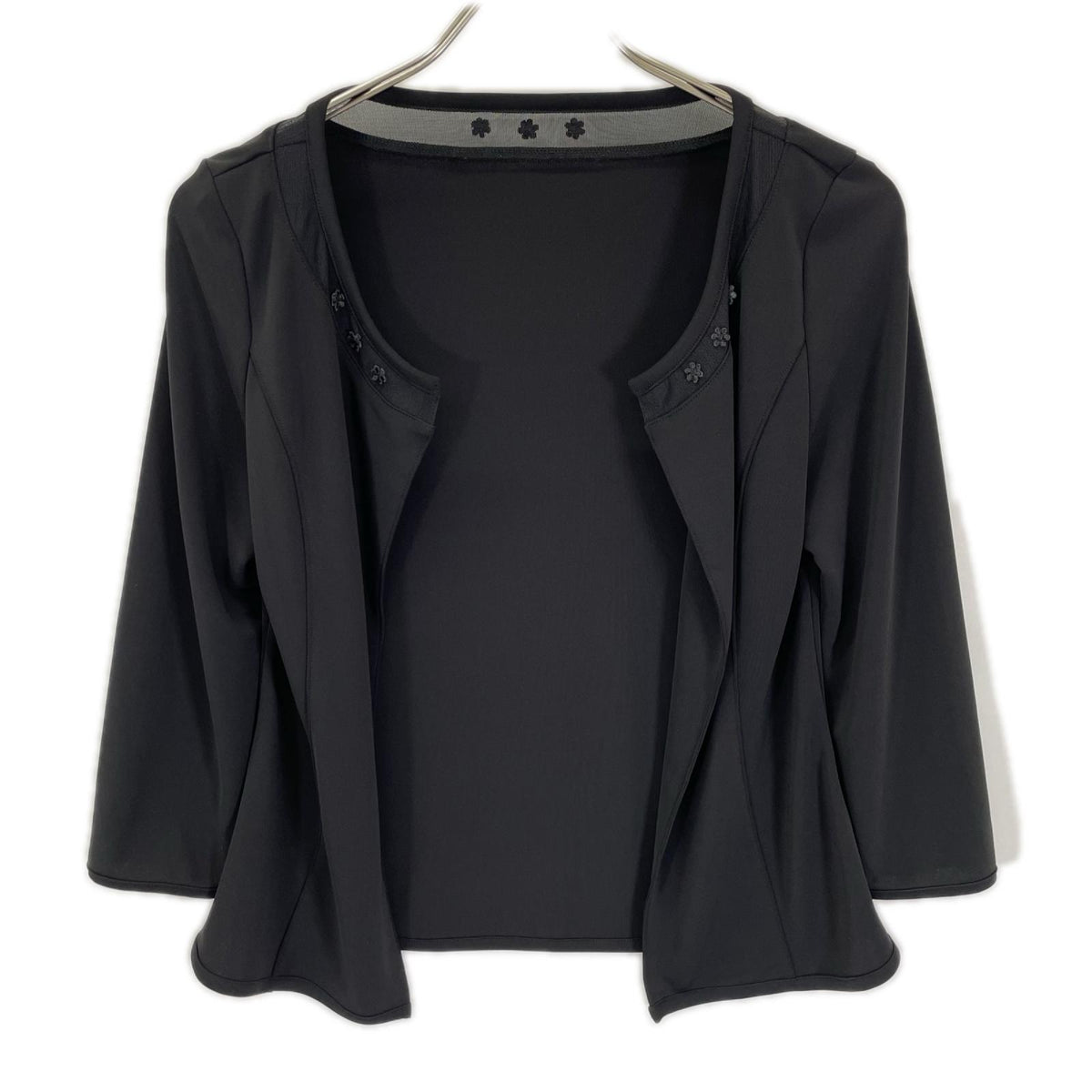 FOXEY NEW YORK フォクシーニューヨーク 29126-NSJF04021 ブラック ノーカラー カーディガン トップス