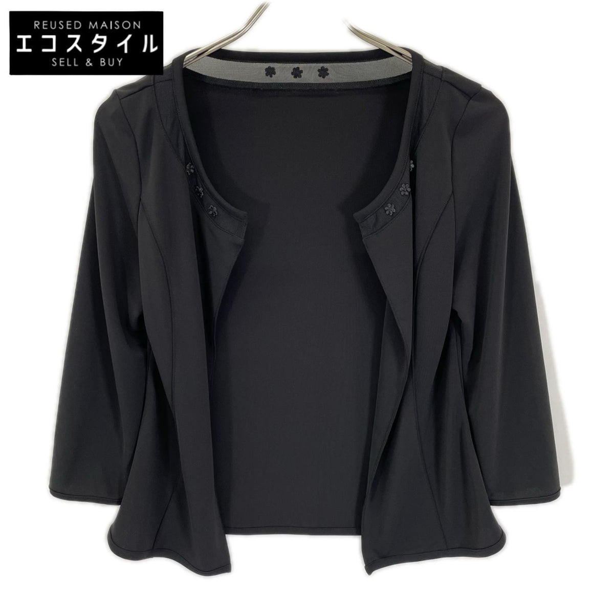 FOXEY NEW YORK フォクシーニューヨーク 29126-NSJF04021 ブラック ノーカラー カーディガン トップス