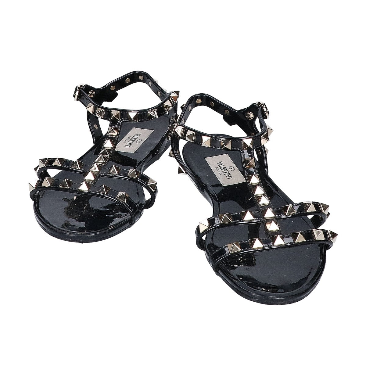 VALENTINO ヴァレンティノ 2W2S0H38 ロックスタッズ ラバー フラットサンダル シューズ