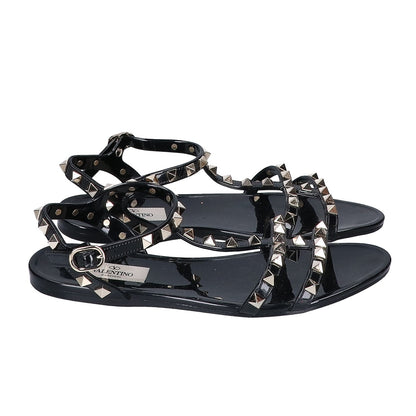 VALENTINO ヴァレンティノ 2W2S0H38 ロックスタッズ ラバー フラットサンダル シューズ