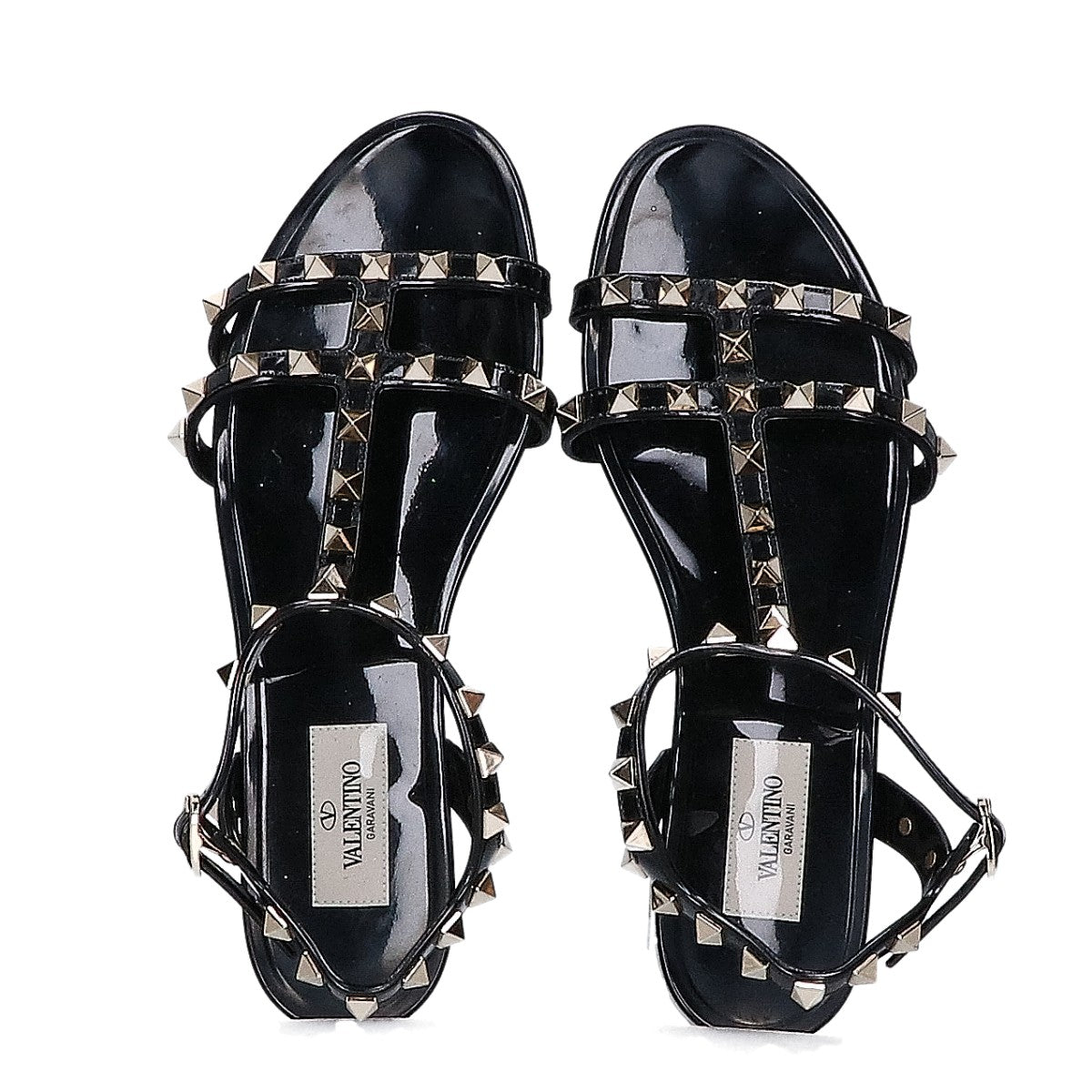 VALENTINO ヴァレンティノ 2W2S0H38 ロックスタッズ ラバー フラットサンダル シューズ