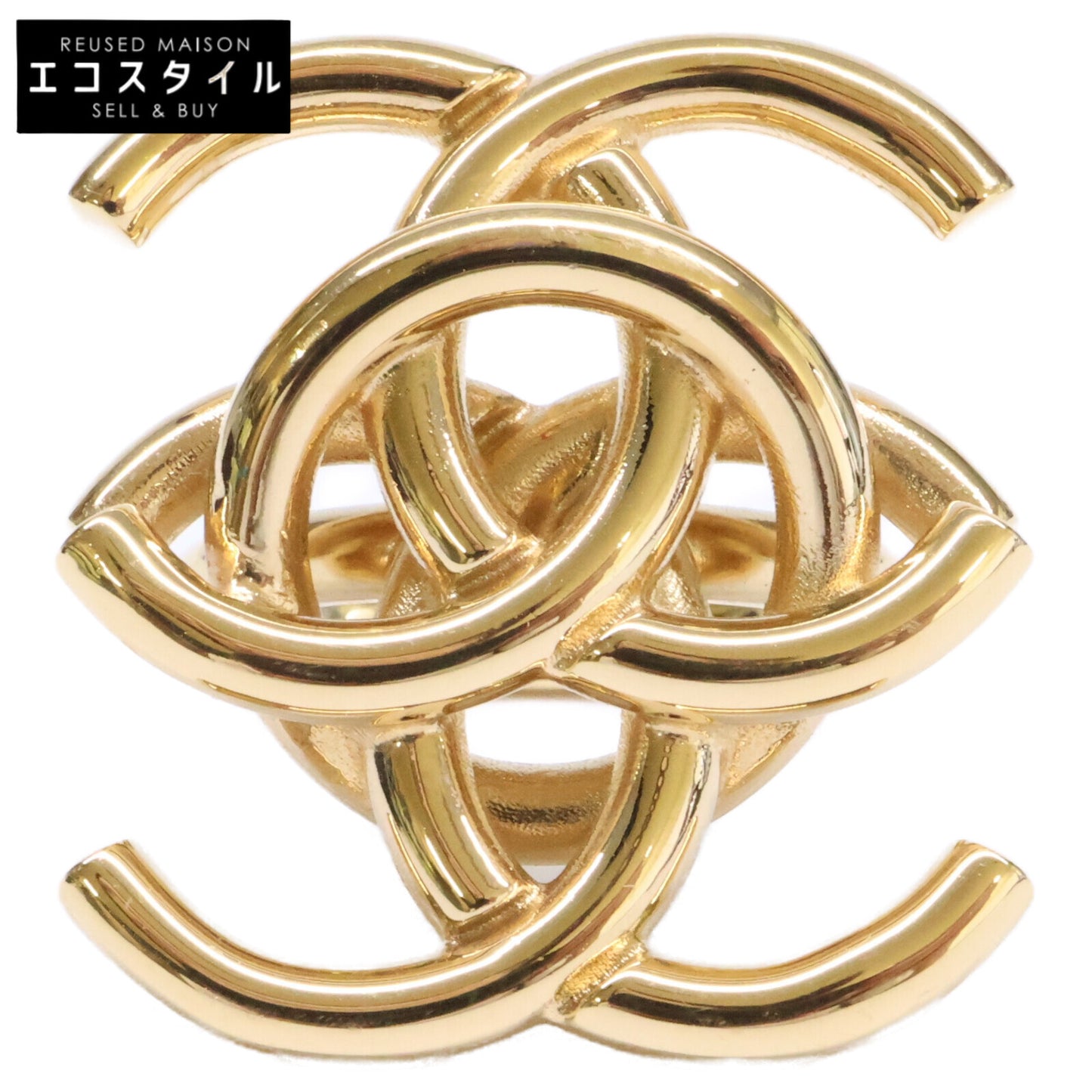 CHANEL シャネル 美品 B26A ABH798 ダブルココマーク リング 指輪