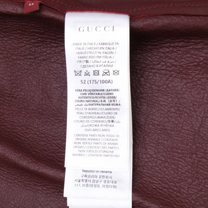 GUCCI グッチ 【新品同様/国内正規/26年製】790536 Leather Outer Shirt エンボスロゴ レザー 半袖シャツ トップス