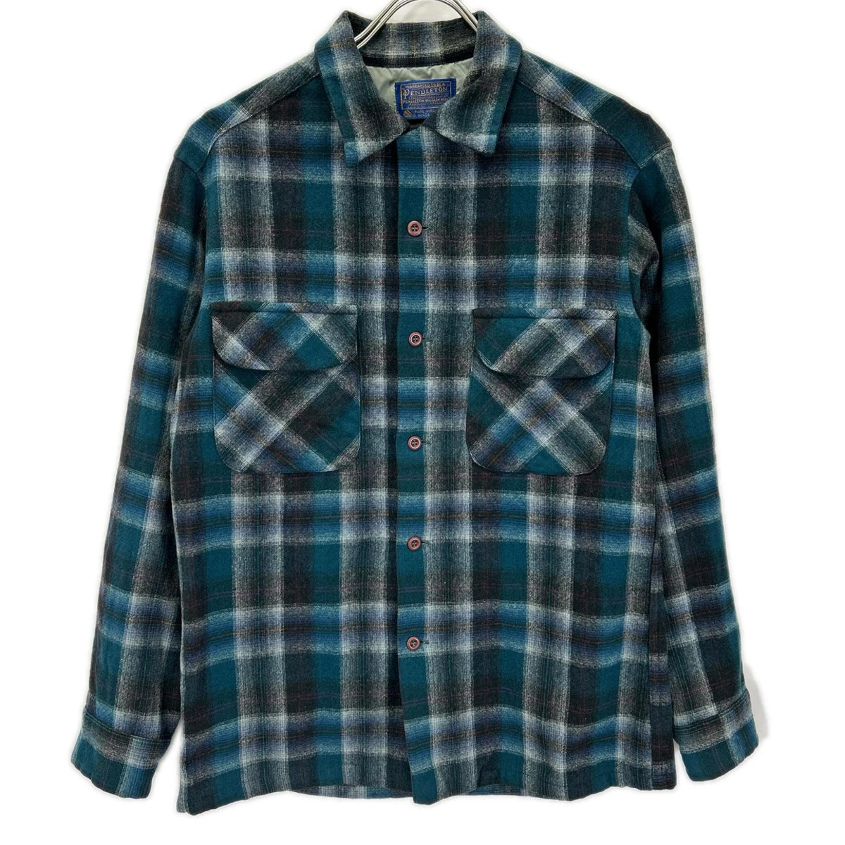 PENDLETON ペンドルトン 70s USA製 ウール オンブレ チェック柄 ネルシャツ トップス