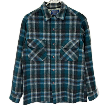 PENDLETON ペンドルトン 70s USA製 ウール オンブレ チェック柄 ネルシャツ トップス