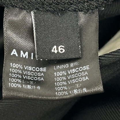 AMIRI アミリ ブラック メタルロゴ スラックスパンツ ボトムス