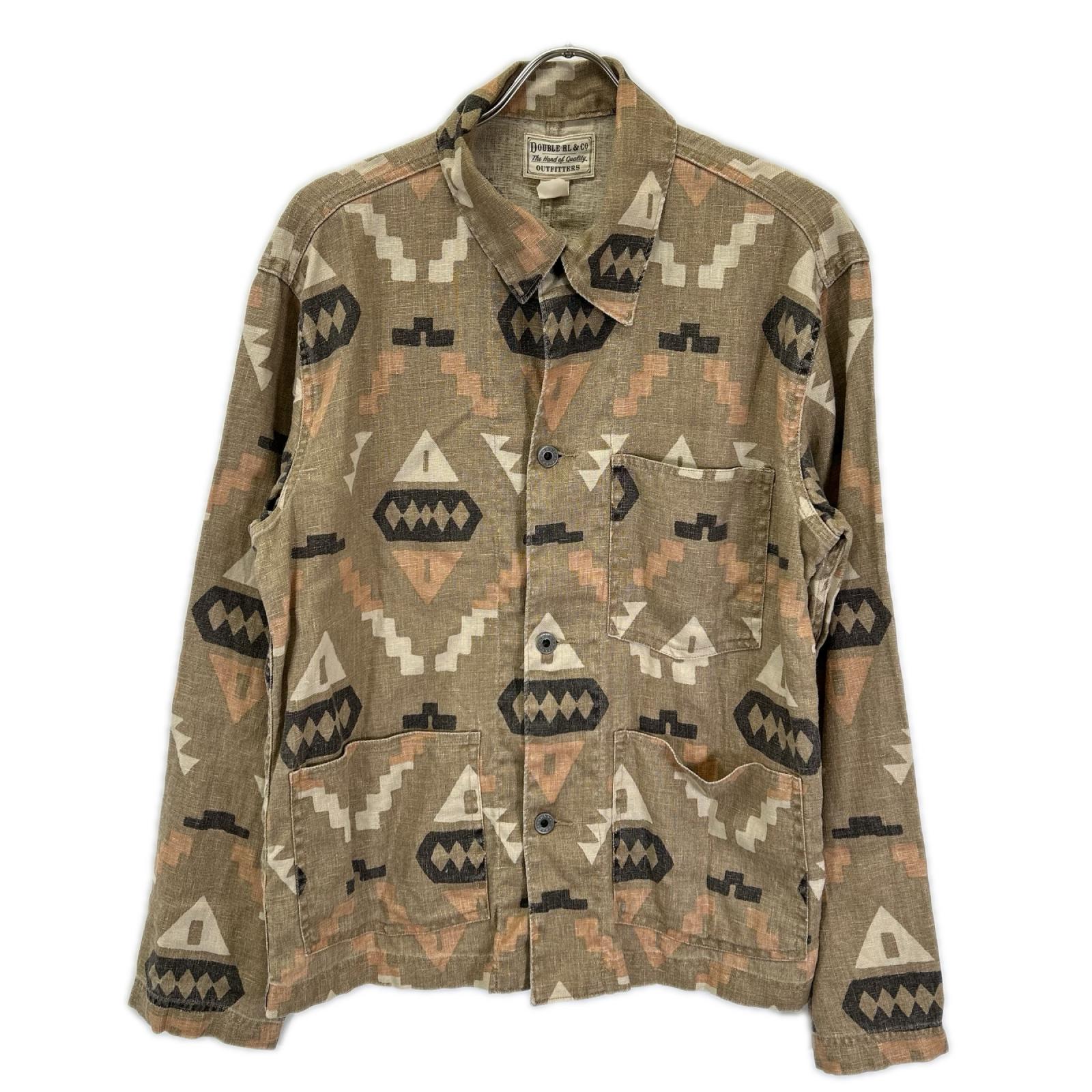 RRL ダブルアールエル ネイティブ柄 オークハムプリント 月桂樹 ドーナツボタン シャツ トップス