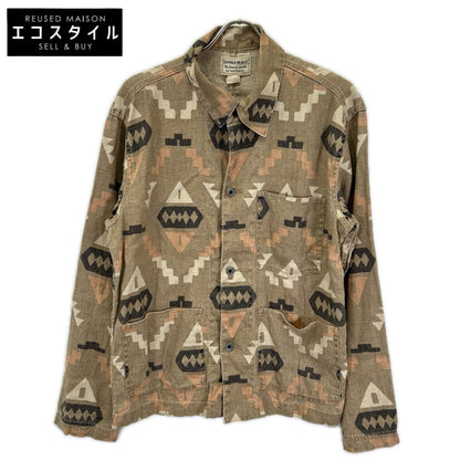 RRL ダブルアールエル ネイティブ柄 オークハムプリント 月桂樹 ドーナツボタン シャツ トップス