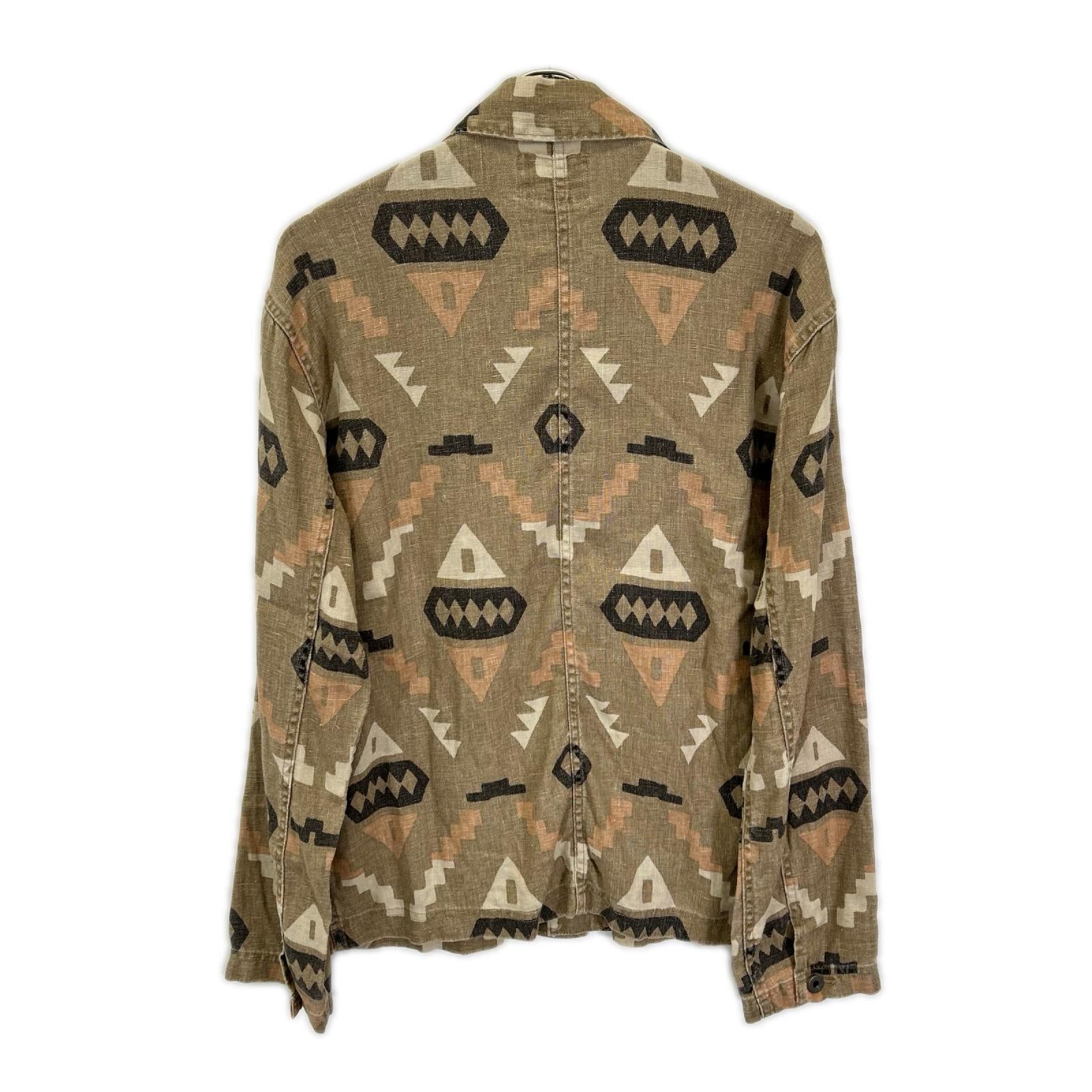 RRL ダブルアールエル ネイティブ柄 オークハムプリント 月桂樹 ドーナツボタン シャツ トップス