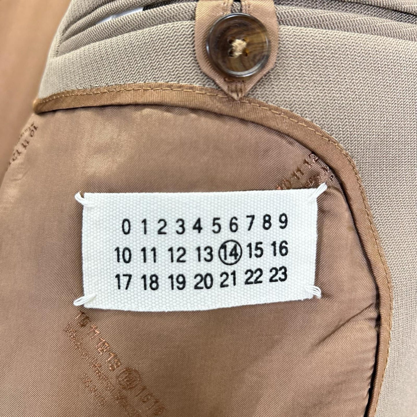 Maison margiela メゾンマルジェラ 14年製 S30AA0059 S42094 ベージュ ウール ノッチドラペル コート コート