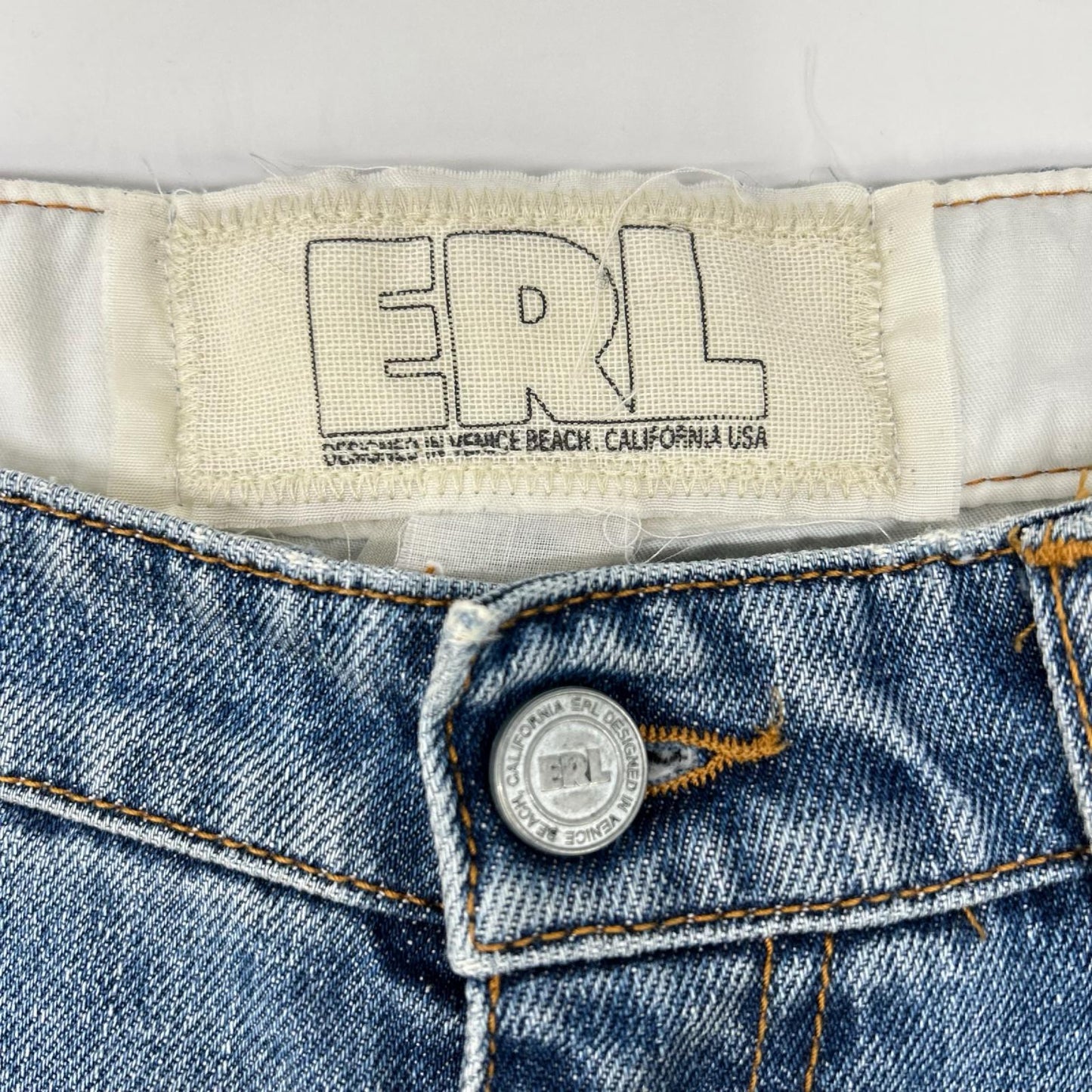 ERL イーアールエル ERL11P003 インディゴ ウォッシュド ジーンズ ボトムス