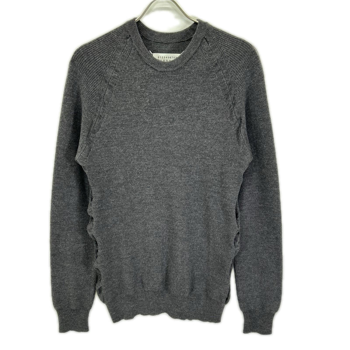 Maison margiela メゾンマルジェラ 14年製 S50HA0504 ネイビー サイドギャザー 長袖ニット トップス