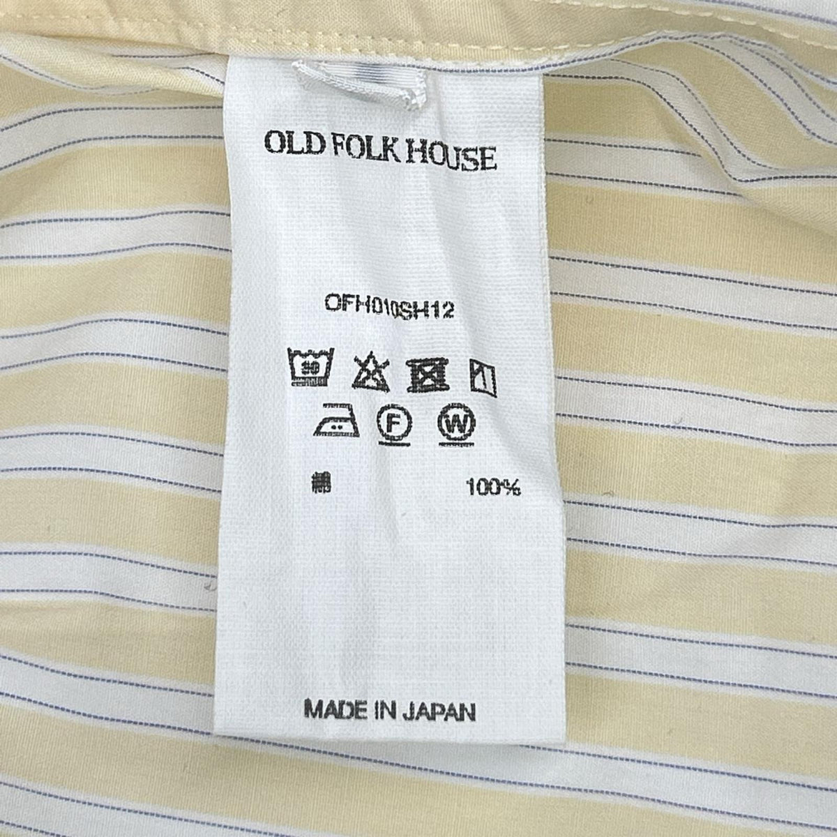 その他ブランド 【OLD FOLK HOUSE】イエロー ストライプシャツ トップス