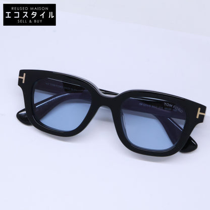 TOM FORD トムフォード TF1274-D ECO 01A ブラック ライトブルーレンズ ウェリントンサングラス サングラス