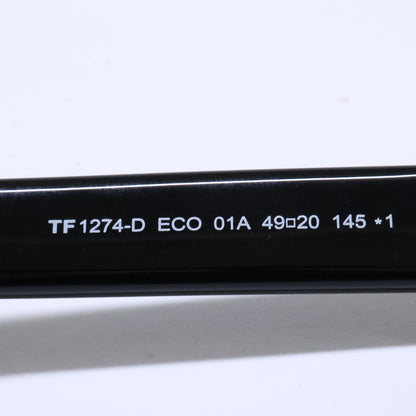 TOM FORD トムフォード TF1274-D ECO 01A ブラック ライトブルーレンズ ウェリントンサングラス サングラス