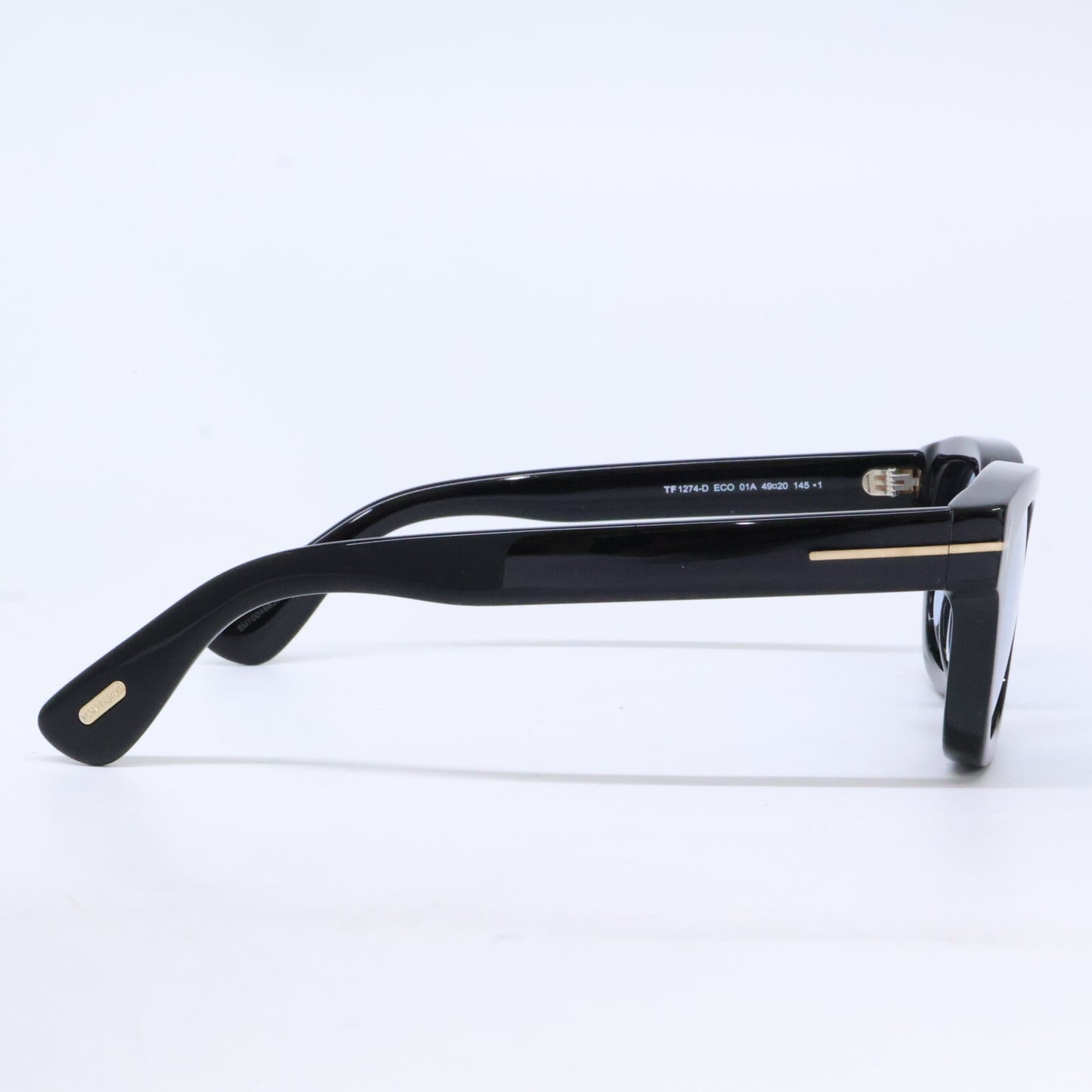 TOM FORD トムフォード TF1274-D ECO 01A ブラック ライトブルーレンズ ウェリントンサングラス サングラス