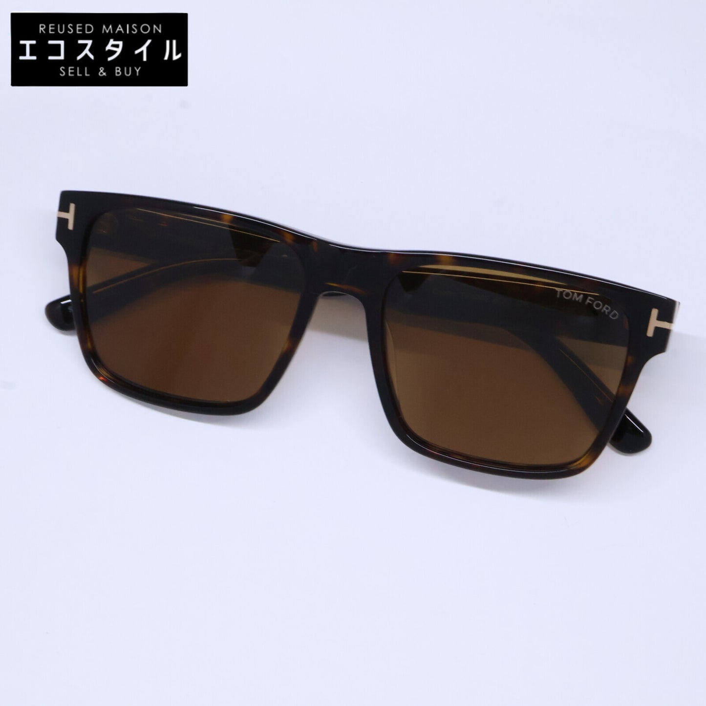 TOM FORD トムフォード TF1205 ECO 01A Calder ブラウン×スモーク スクエアサングラス サングラス
