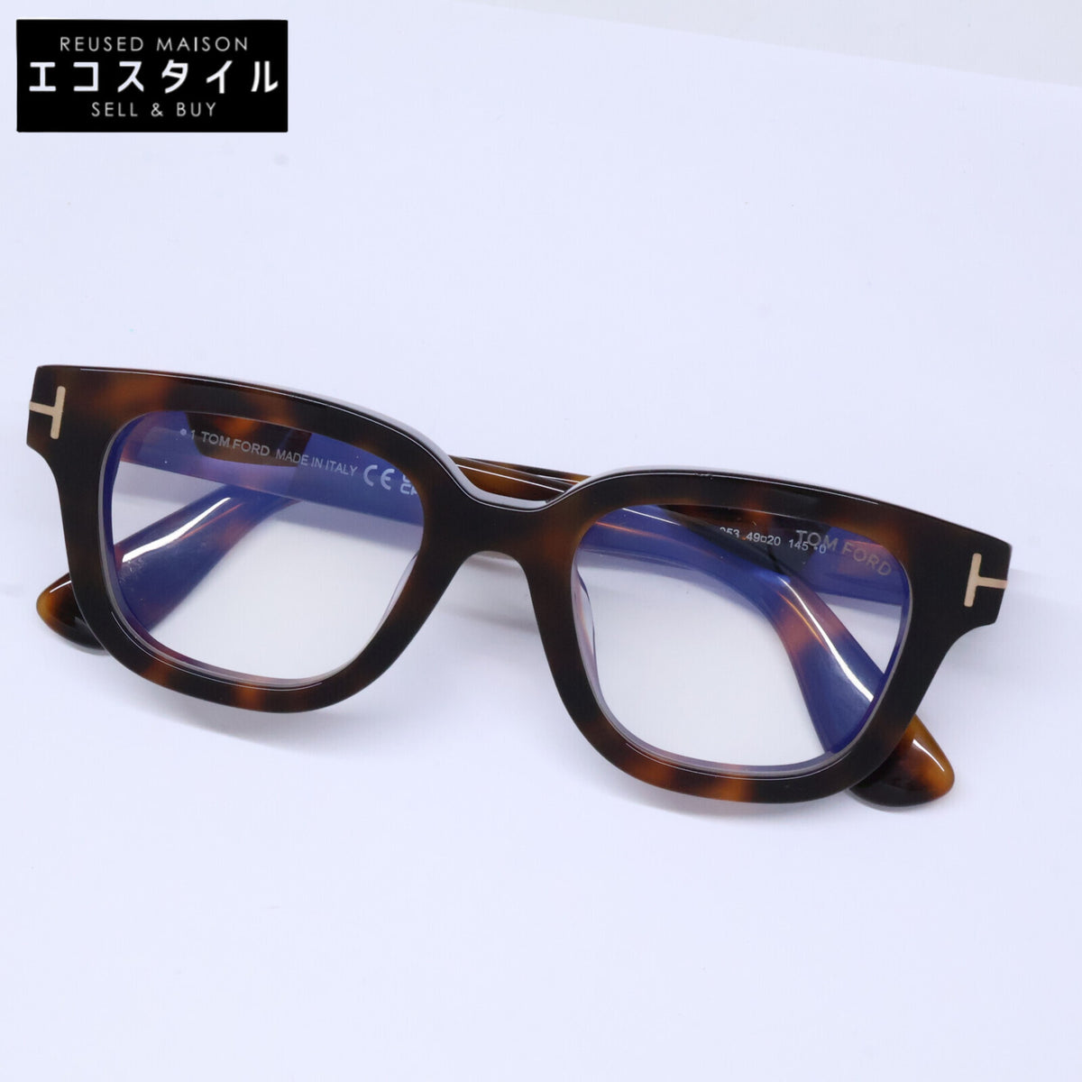 TOM FORD トムフォード TF6072-D-B ハバナ×ゴールド ウェリントンサングラス 眼鏡