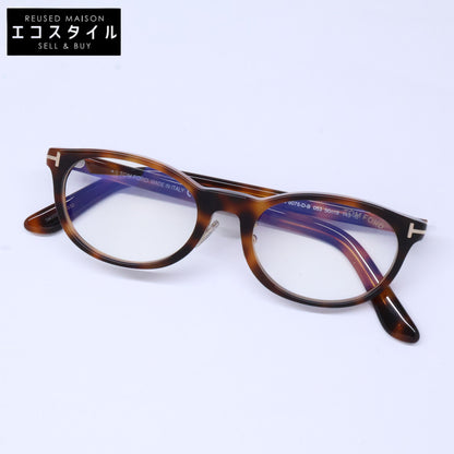 TOM FORD トムフォード FT6075-D-B/V 053 ブラウン キャットアイシェイプブルーライトカットメガネ 眼鏡