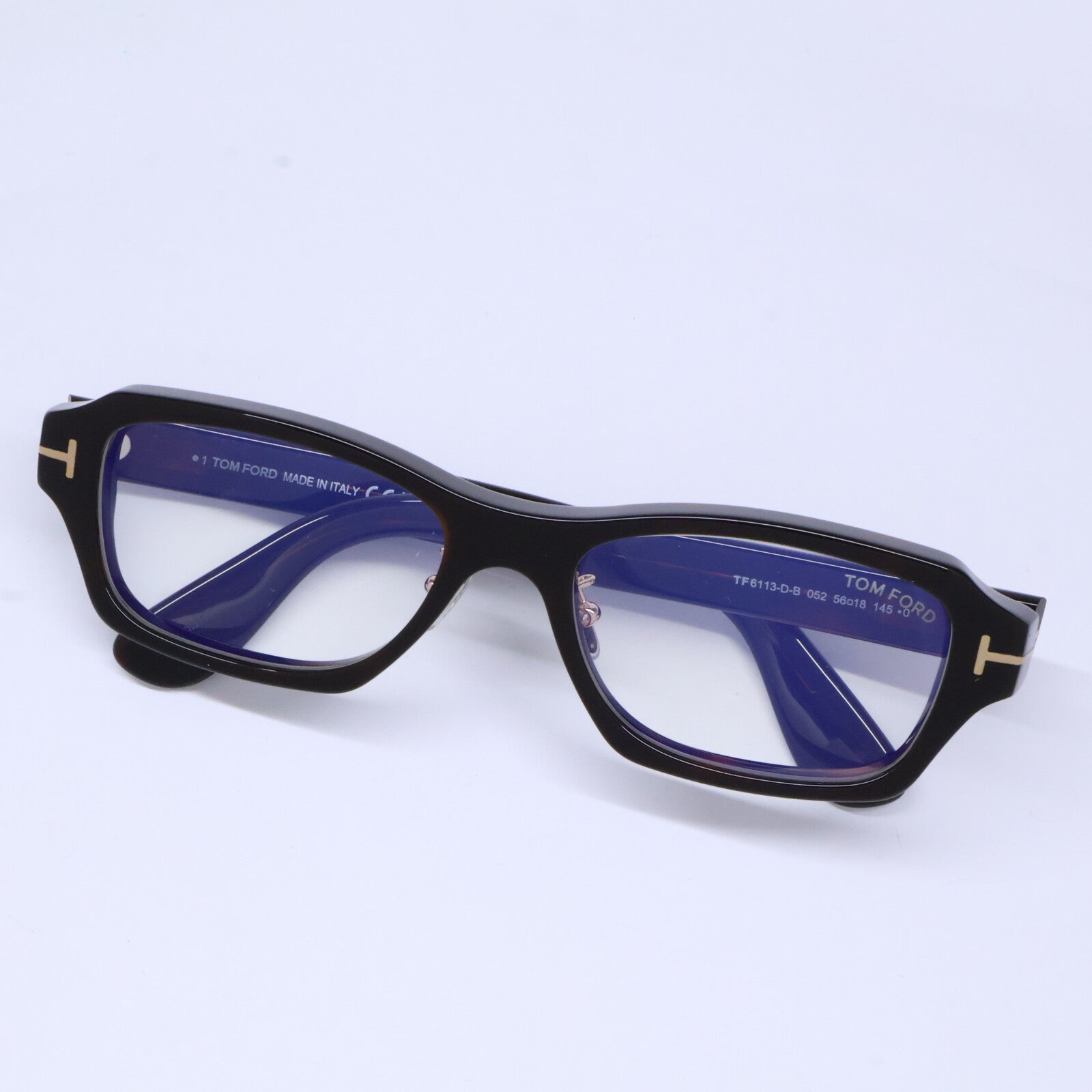 TOM FORD トムフォード TF6113-D-B 052 ハバナ スクエアメガネ 眼鏡