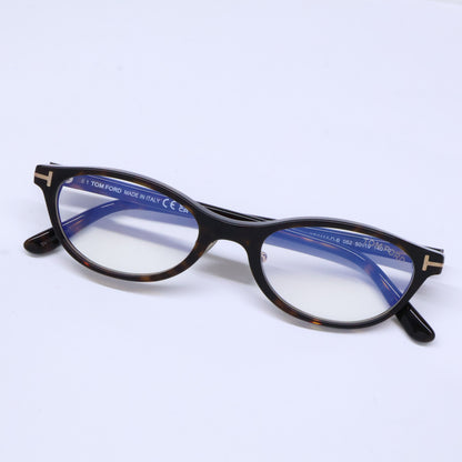 TOM FORD トムフォード FT6114-D-B/V 052 ダークハバナ オーバルスタイル ブルーライトカットメガネ 眼鏡