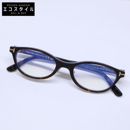 TOM FORD トムフォード FT6114-D-B/V 052 ダークハバナ オーバルスタイル ブルーライトカットメガネ 眼鏡