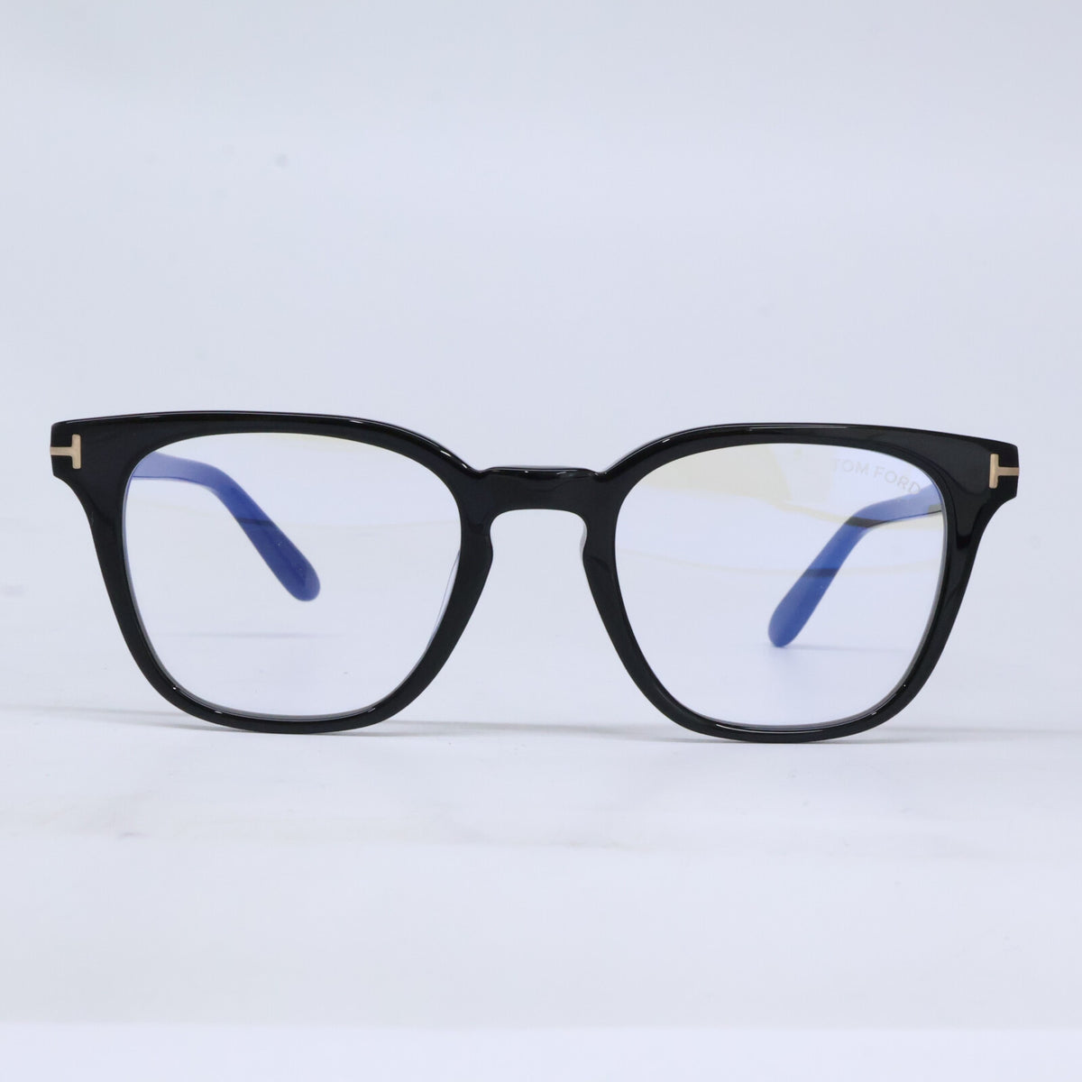 TOM FORD トムフォード FT6014-K-B/V 001 シャイニーブラック ウェリントン型フレーム ブルーライトカットメガネ 眼鏡