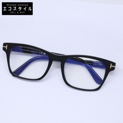 TOM FORD トムフォード FT6150-D-B/V 001 シャイニーブラック アジアフィット スクエアモデル ブルーライトカットメガネ 眼鏡