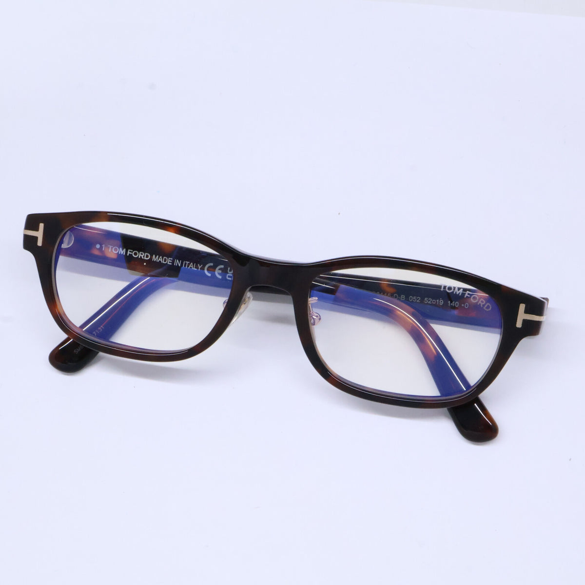 TOM FORD トムフォード FT6115-D-B/V 052 ダークハバナ スクエア型フレーム ブルーライトカットメガネ 眼鏡