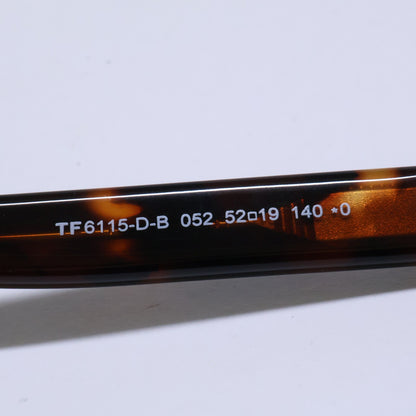 TOM FORD トムフォード FT6115-D-B/V 052 ダークハバナ スクエア型フレーム ブルーライトカットメガネ 眼鏡