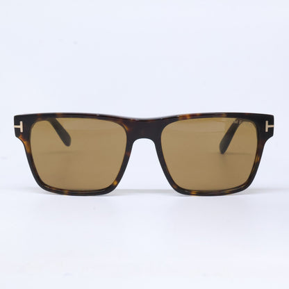 TOM FORD トムフォード FT1205/S 52E ダークハバナ スクエアシェイプ スモークレンズサングラス サングラス